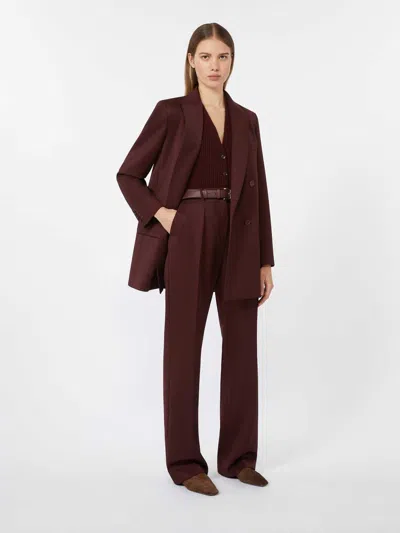 Max Mara Long Wool Coat In Black