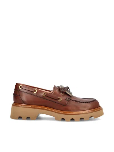 Roger Vivier Viv Rangers Metal Boat Loafer 20 In Brown