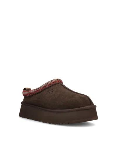 Ugg Tazz Ii Embroidered Shearling Slippers In Brown
