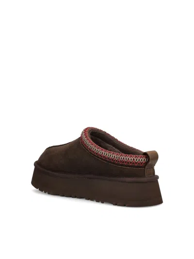 Ugg Tazz Ii Embroidered Shearling Slippers In Brown