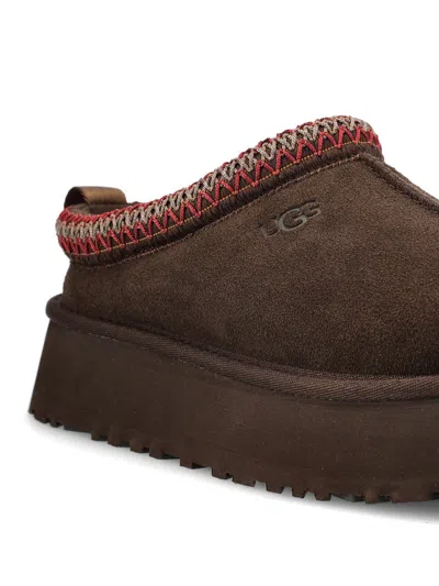 Ugg Tazz Ii Embroidered Shearling Slippers In Brown