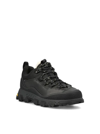 Ugg Black Canvas And Leather Metrotrek Sneakers In Black