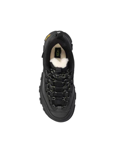 Ugg Black Canvas And Leather Metrotrek Sneakers In Black