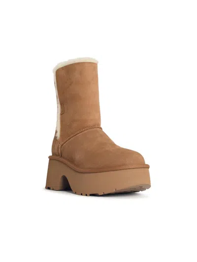 Ugg Classic Esmee Chestnut Sheepskin Boots In Neutral