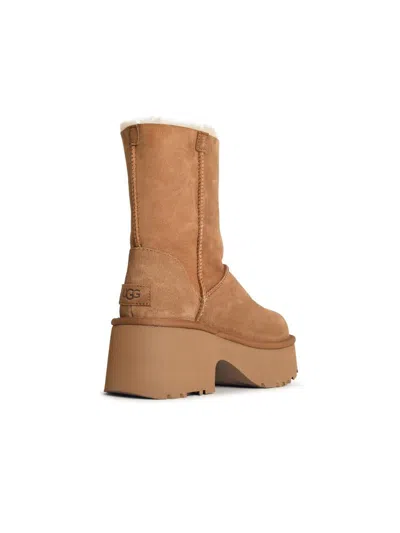 Ugg Classic Esmee Chestnut Sheepskin Boots In Neutral
