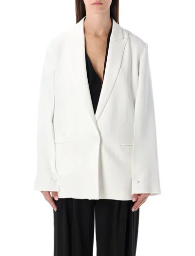 Alberta Ferretti Modern Blazer Peak Lapels In White