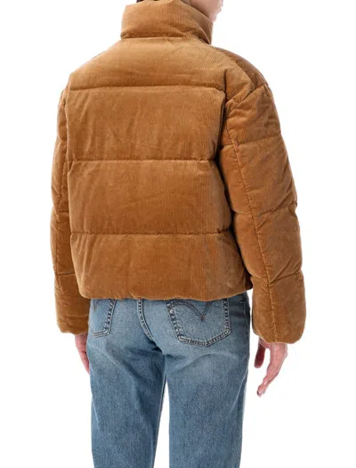 Polo Ralph Lauren Corduroy Short Down Jacket In Brown