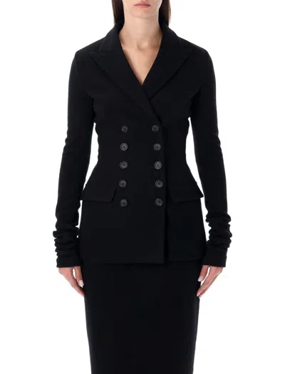 Dolce & Gabbana Tailored Wool Double-breasted Jacket In Black