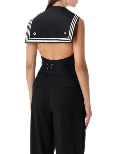 Coperni Tailored Vest Sailor Collar In Black