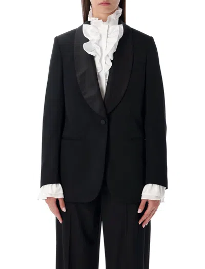 Ralph Lauren Sutton Slim Grain De Poudre Tuxedo Jacket In Black