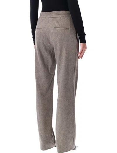 Loulou Studio Loulou Loulou De Saison Harlem Wool-blend Flannel Trousers In Gray