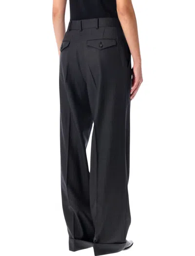 Junya Watanabe Tailored Wide-leg Trousers Pockets In Black