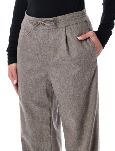 Loulou Studio Loulou Loulou De Saison Harlem Wool-blend Flannel Trousers In Gray