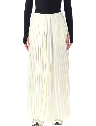 Nike Sportswear Satin Pleated Mid-rise Track Pants In White