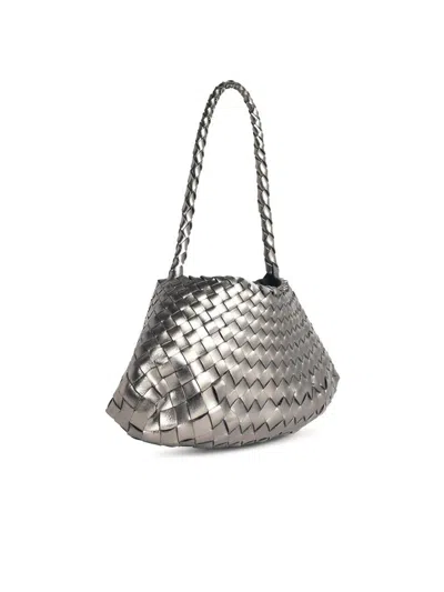 Dragon Diffusion Rosanna Mini Hand Bag In Gunmetal Leather In Gray