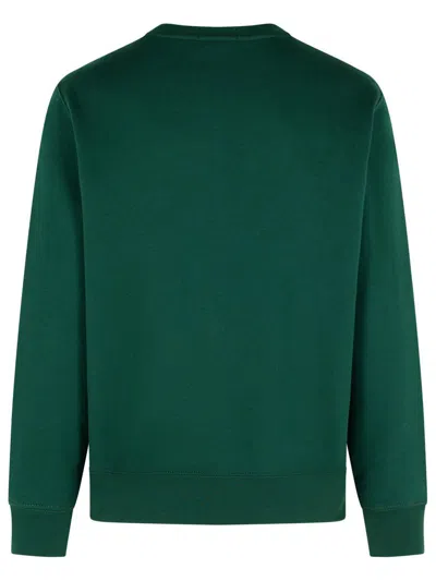 Polo Ralph Lauren Mens Fa25 Moss Holiday Bear Crewneck Bear-print Cotton-blend Sweatshirt In Green