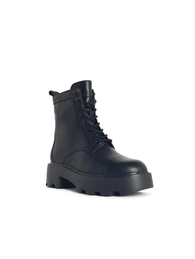 Tory Burch 't Monogram' Black Leather Ankle Boots In Black