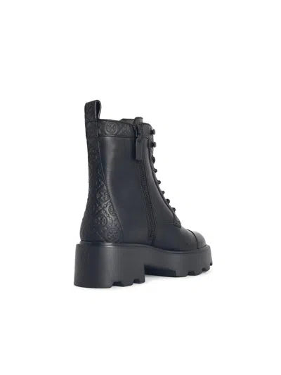 Tory Burch 't Monogram' Black Leather Ankle Boots In Black