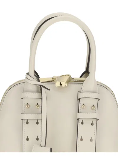 Pinko Leather Mini Escape Bag Bowling Bag In White