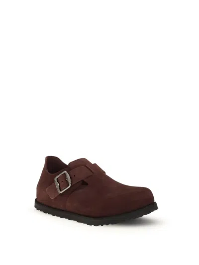 Birkenstock London Suede Sneakers In Burgundy