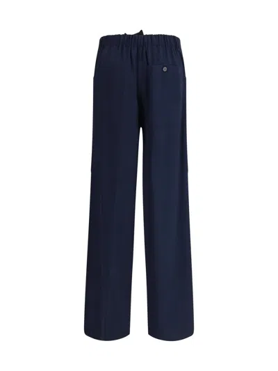 Forte Forte Drawstring Cotton Bull Trousers In Blue