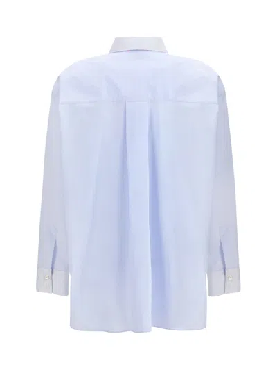 Forte Forte Oversized Cotton Poplin Shirt In Blue