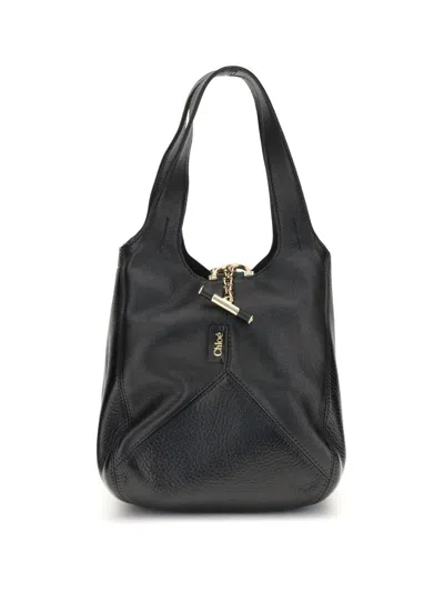 Chloé Balloon Small Grained Leather Bag In Black