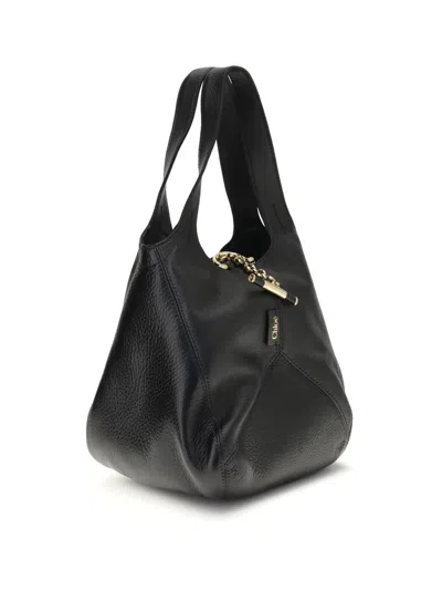 Chloé Balloon Small Grained Leather Bag In Black