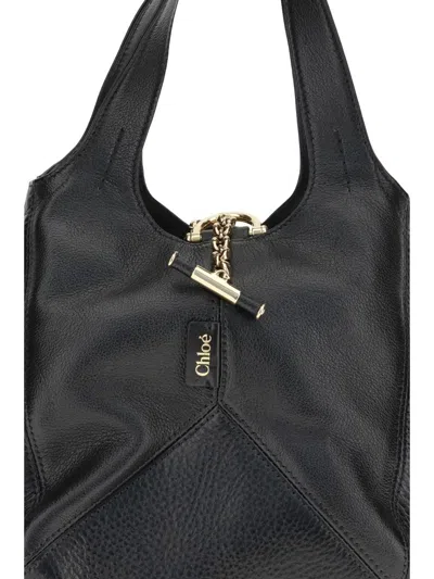 Chloé Balloon Small Grained Leather Bag In Black