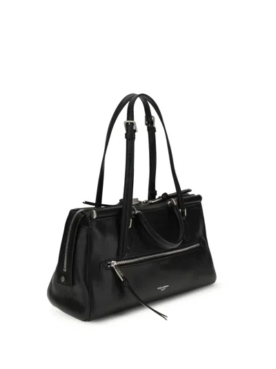 Dolce & Gabbana Calf Leather Shoulder Bag Vittoria Model In Black