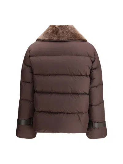 Fendi Down Jackets In Brown
