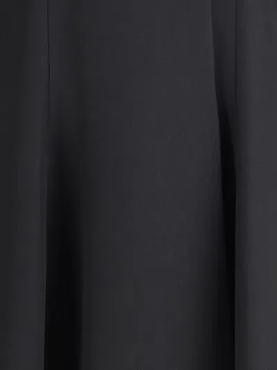 Fendi Coat In Wool Grain De Poudre In Black