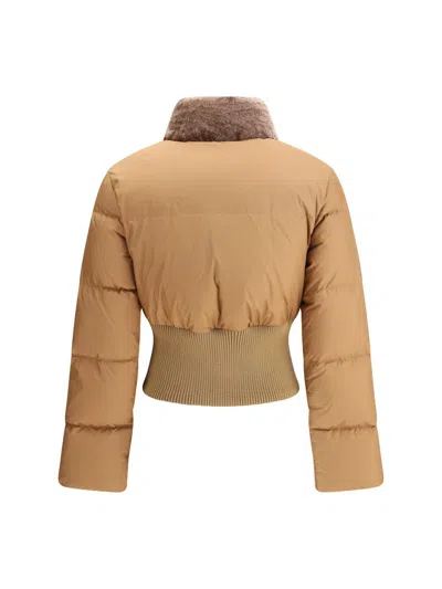 Fendi Down Jackets In Brown