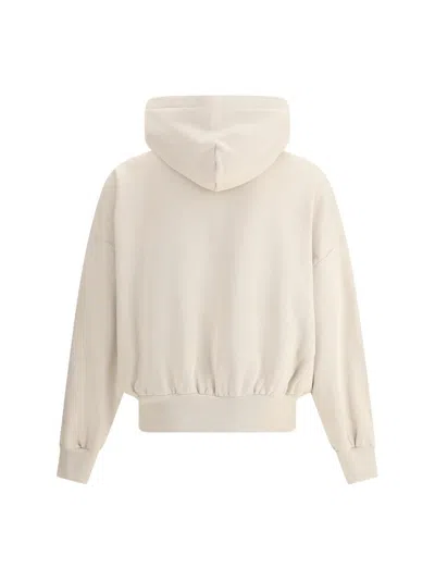 Dolce & Gabbana Hooded Sweatshirt In Jersey With Print In Neutral
