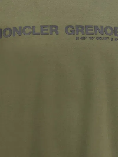 Moncler Grenoble Script T-shirt In Green