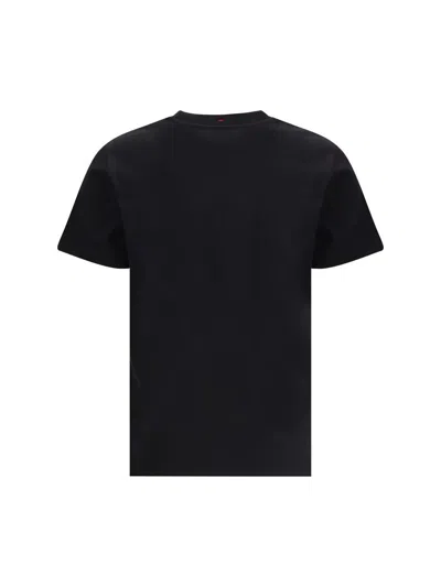 Moncler Contrasting Logo T-shirt In Black