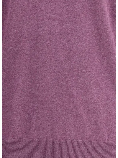 Brunello Cucinelli Men Turtleneck Sweater In Purple