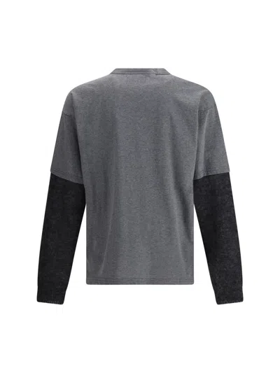 Magliano Trauma Long Sleeve In Contrast T-shirt In Gray