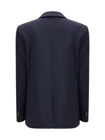 Cruna Single-breasted Houndstooth Blazer In Blue