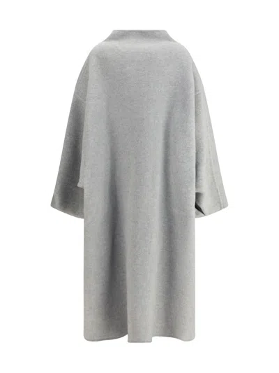 Darkpark Oversized Coat In Melange Cashmere Wool In Gray
