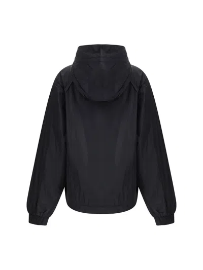 Ganni Recycled Nylon Jacket In Black