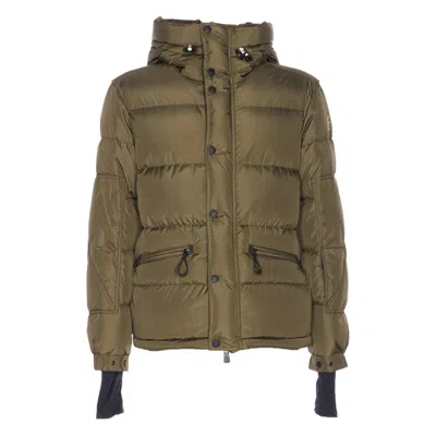 Moncler Grenoble Short Down Jacket With Hood In Green