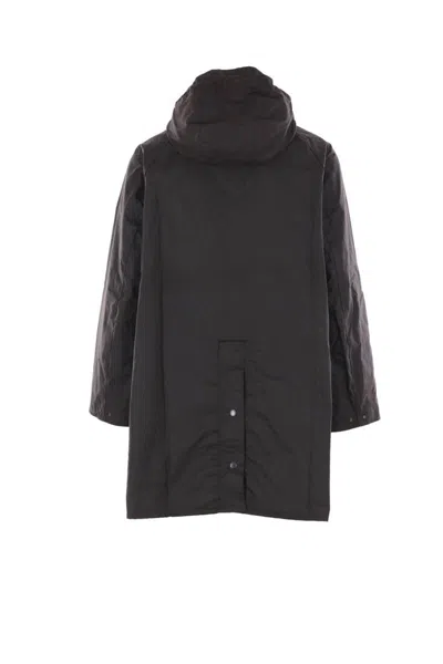 Barbour Solway Trench Wax Coat In Black