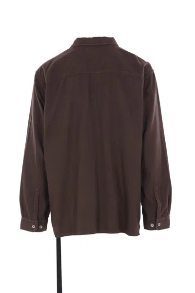 Rick Owens Drkshdw Darkshadow Jumbo Overshirt In Brown
