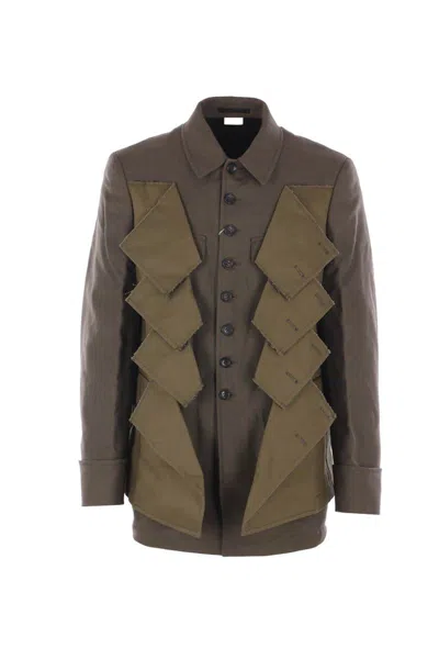 Comme Des Garçons Homme Deux Single-breasted Jacket In Brown