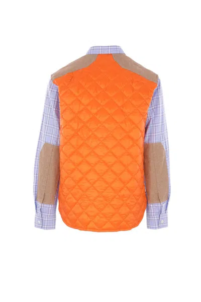 Junya Watanabe Plaid Long-sleeved Shirt In Purple
