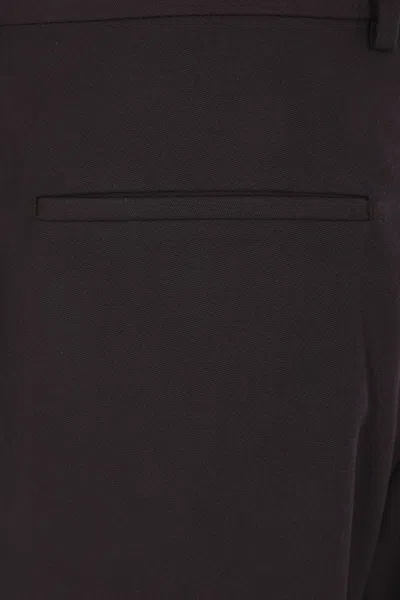 Fendi Wool Cigarette Trousers In Brown