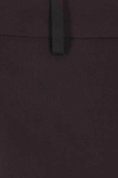 Fendi Wool Cigarette Trousers In Brown