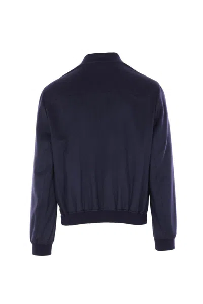 Brunello Cucinelli Wool And Cashmere Blend Cardigan In Blue
