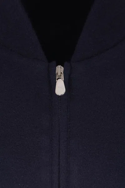 Brunello Cucinelli Wool And Cashmere Blend Cardigan In Blue